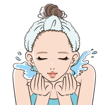 敏感肌用洗顔パフ　ベビーパフの使用方法3